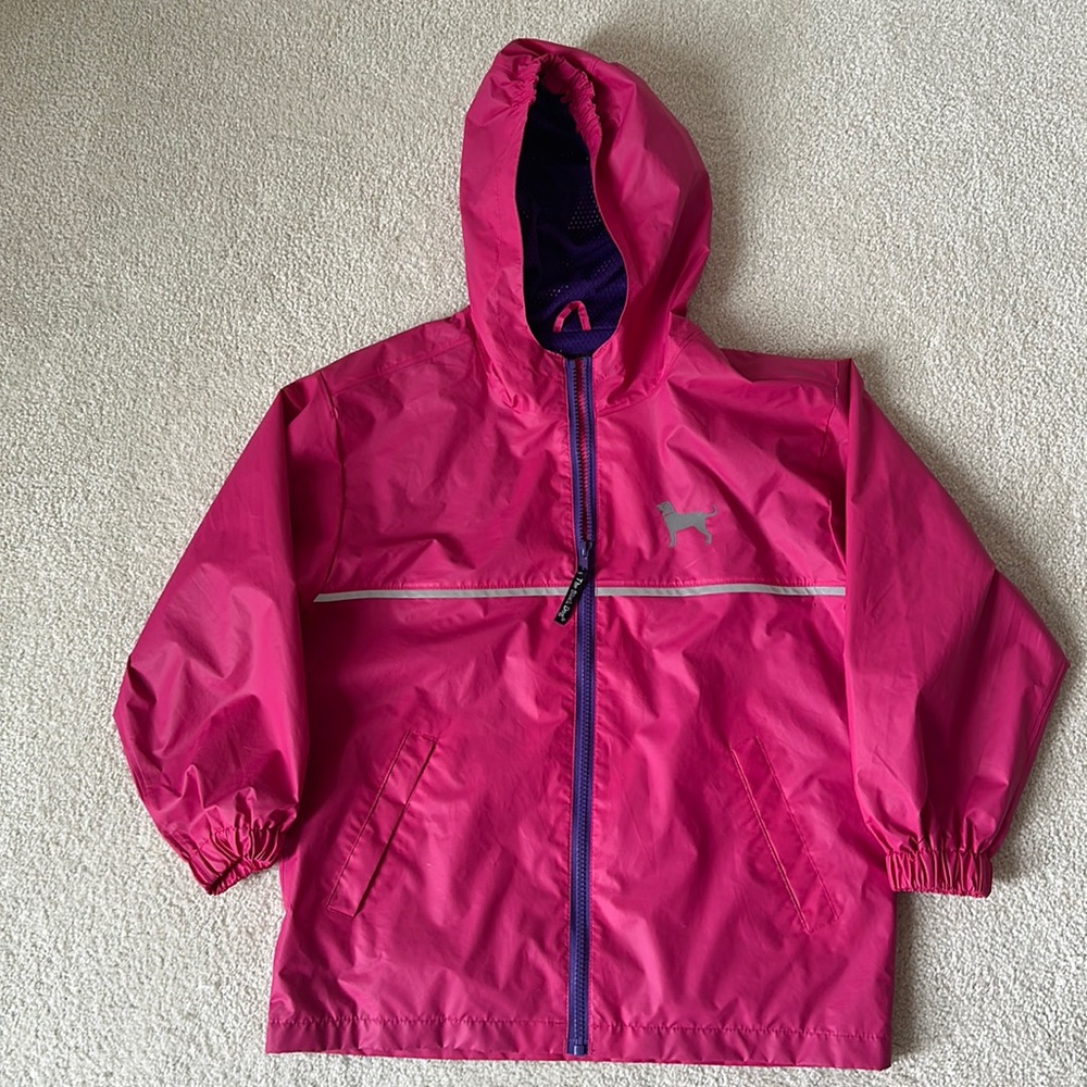 Black dog kids classic raincoat size 7/8